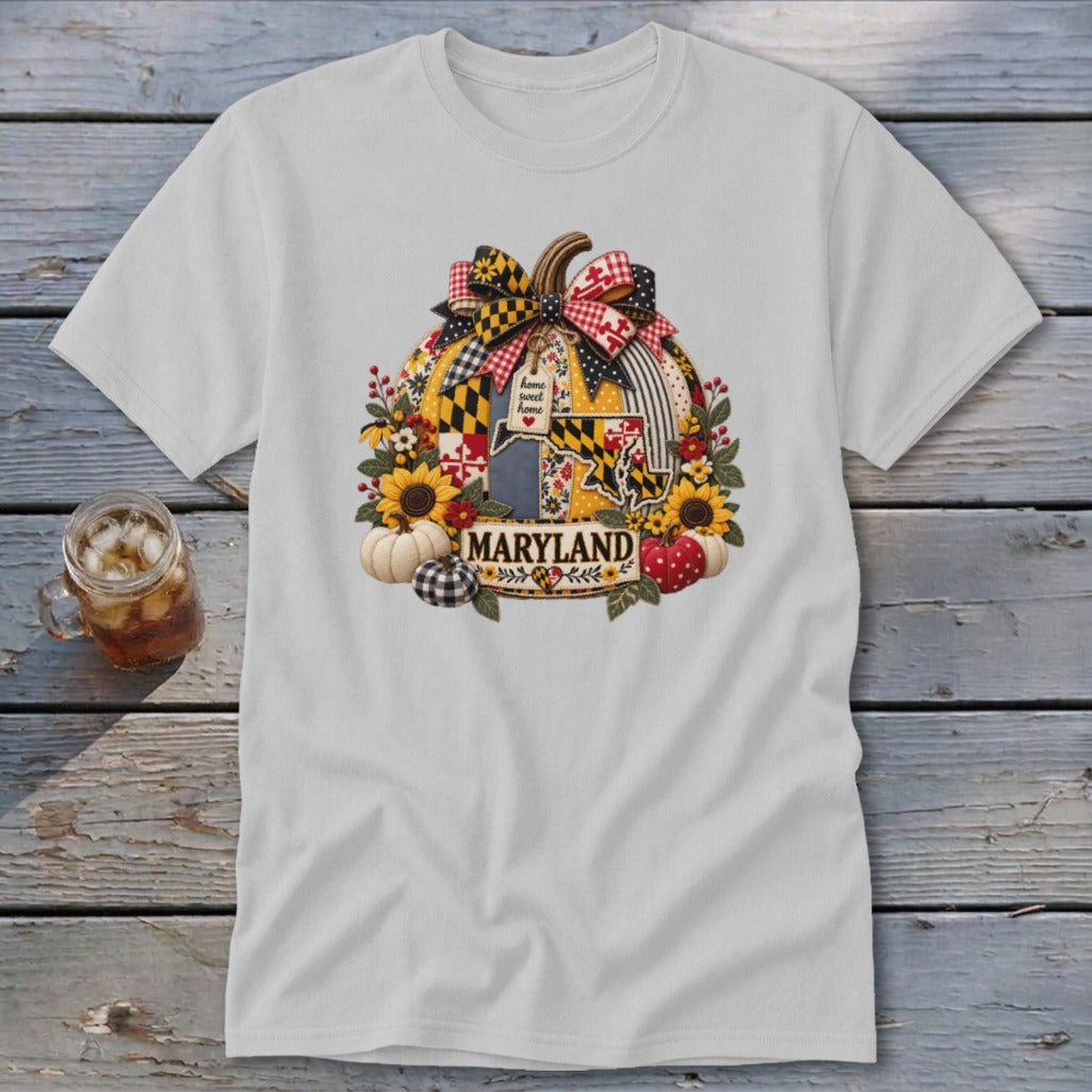Maryland Faux Patchwork Pumpkin Classic Tee