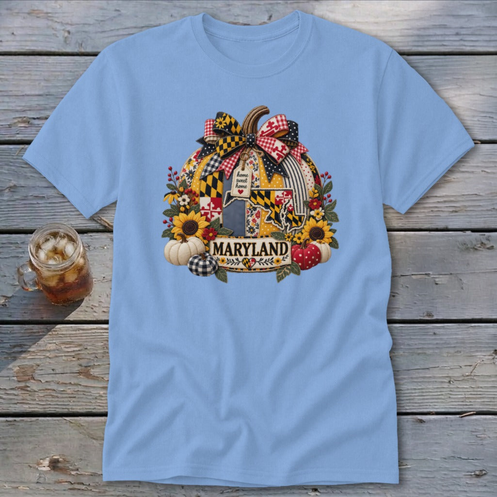 Maryland Faux Patchwork Pumpkin Classic Tee