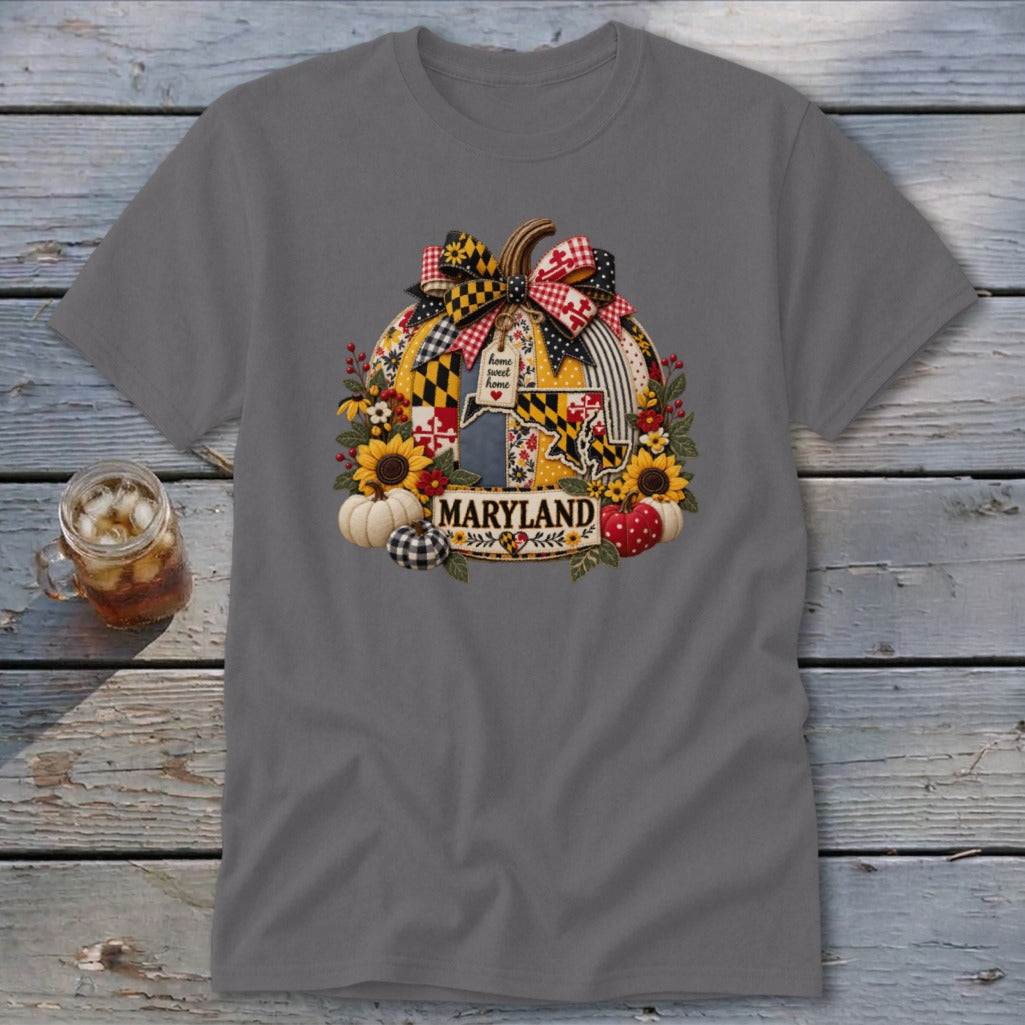 Maryland Faux Patchwork Pumpkin Classic Tee