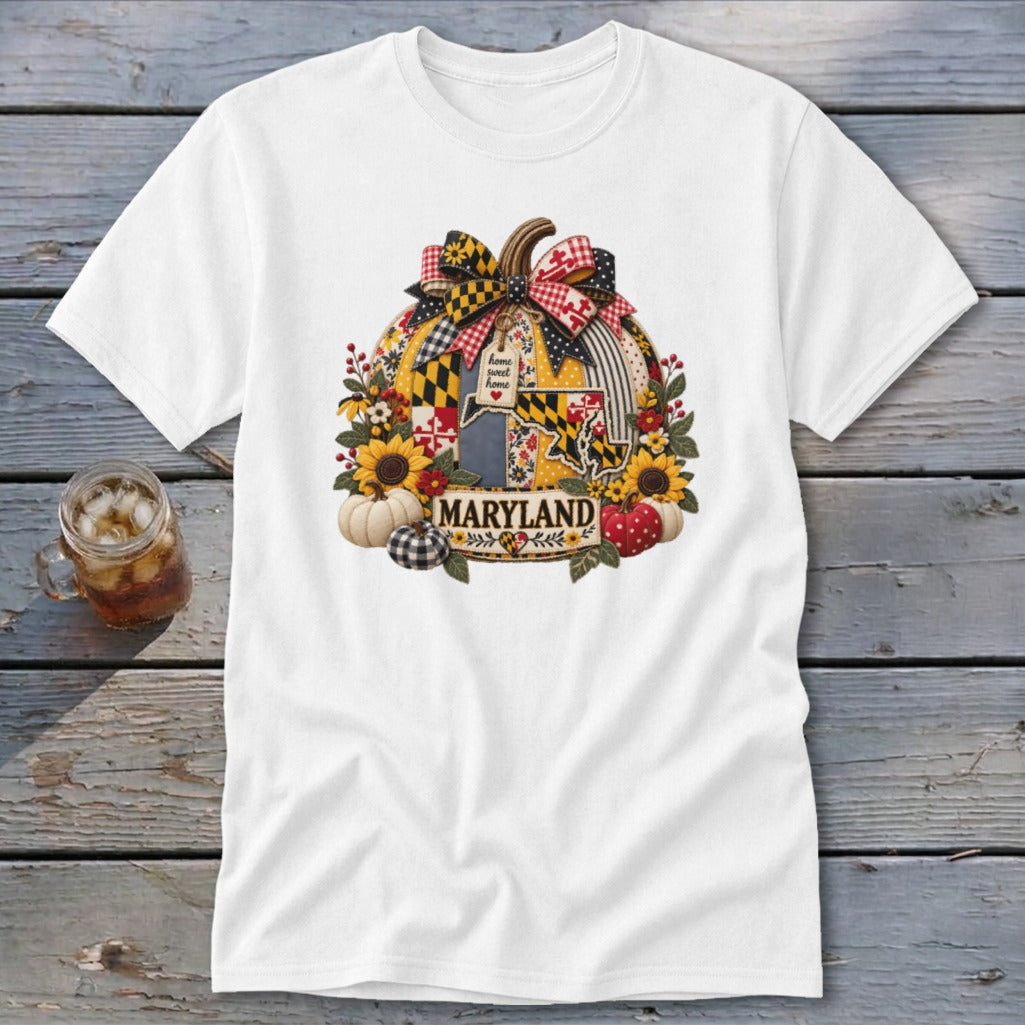 Maryland Faux Patchwork Pumpkin Classic Tee