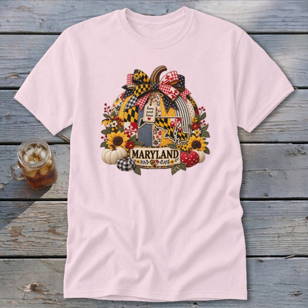 Maryland Faux Patchwork Pumpkin Classic Tee