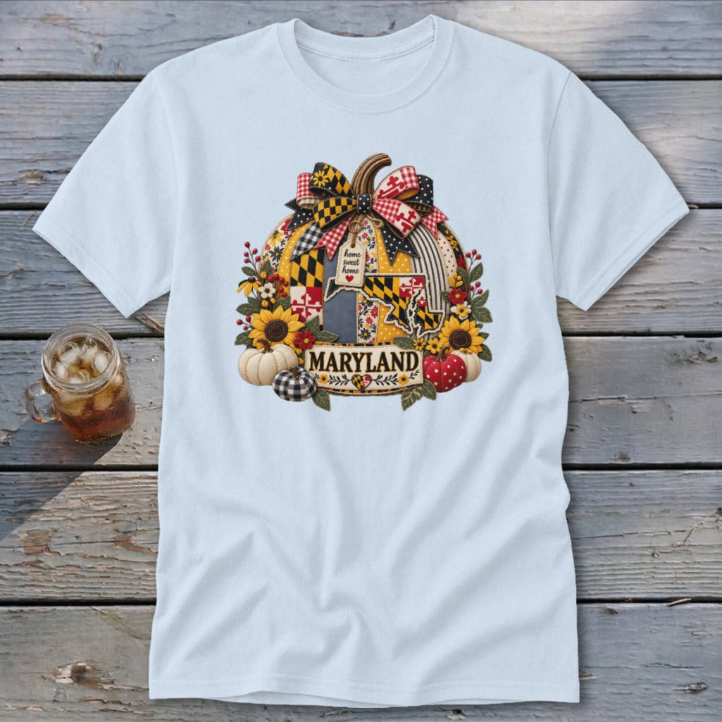 Maryland Faux Patchwork Pumpkin Classic Tee