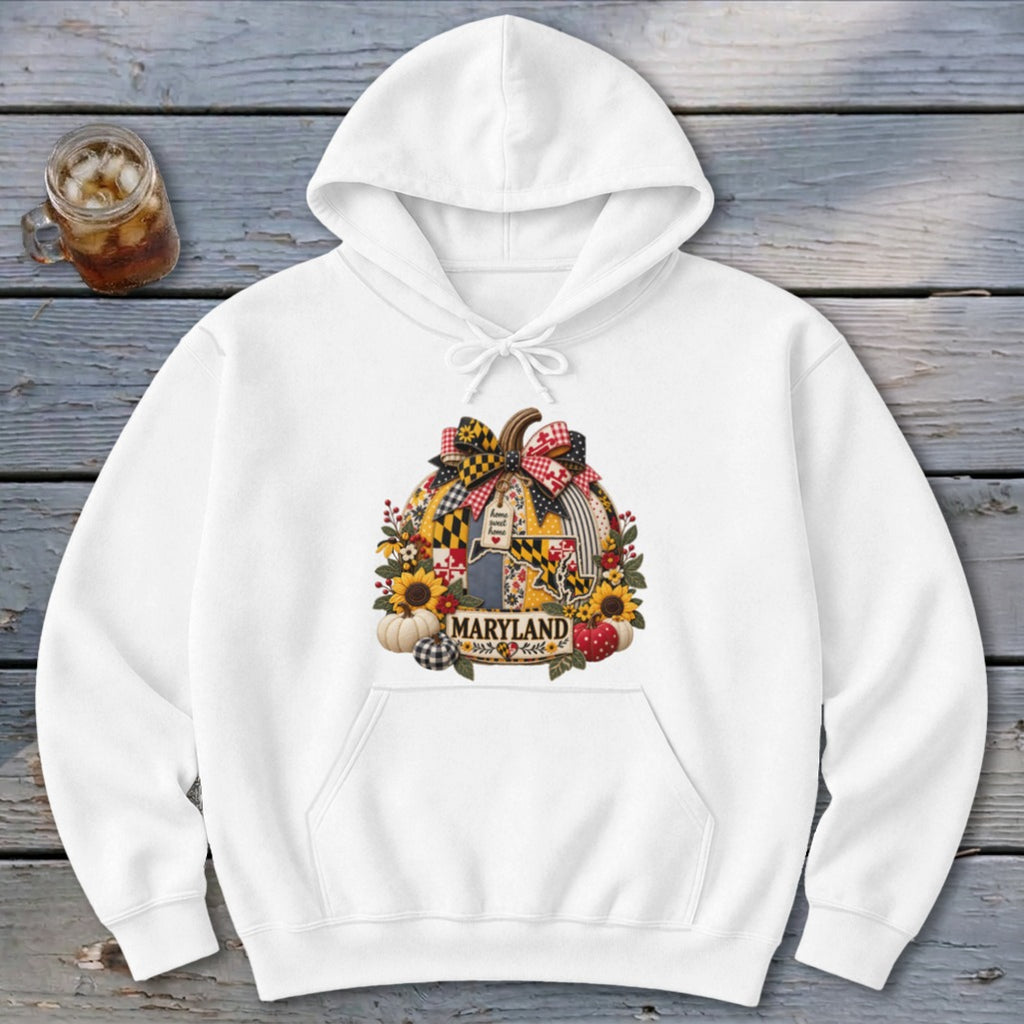 Maryland Faux Patchwork Pumpkin Hoodie