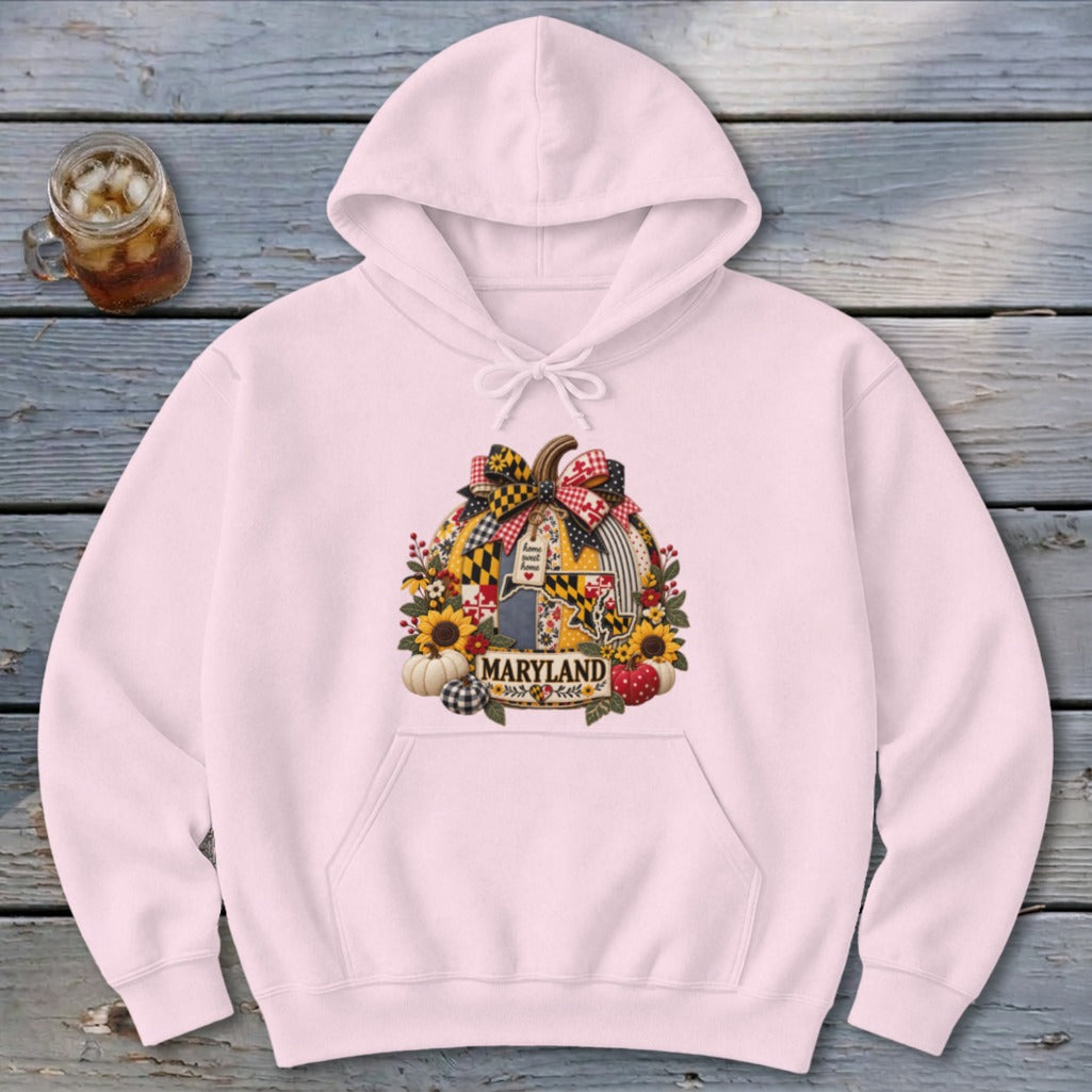 Maryland Faux Patchwork Pumpkin Hoodie