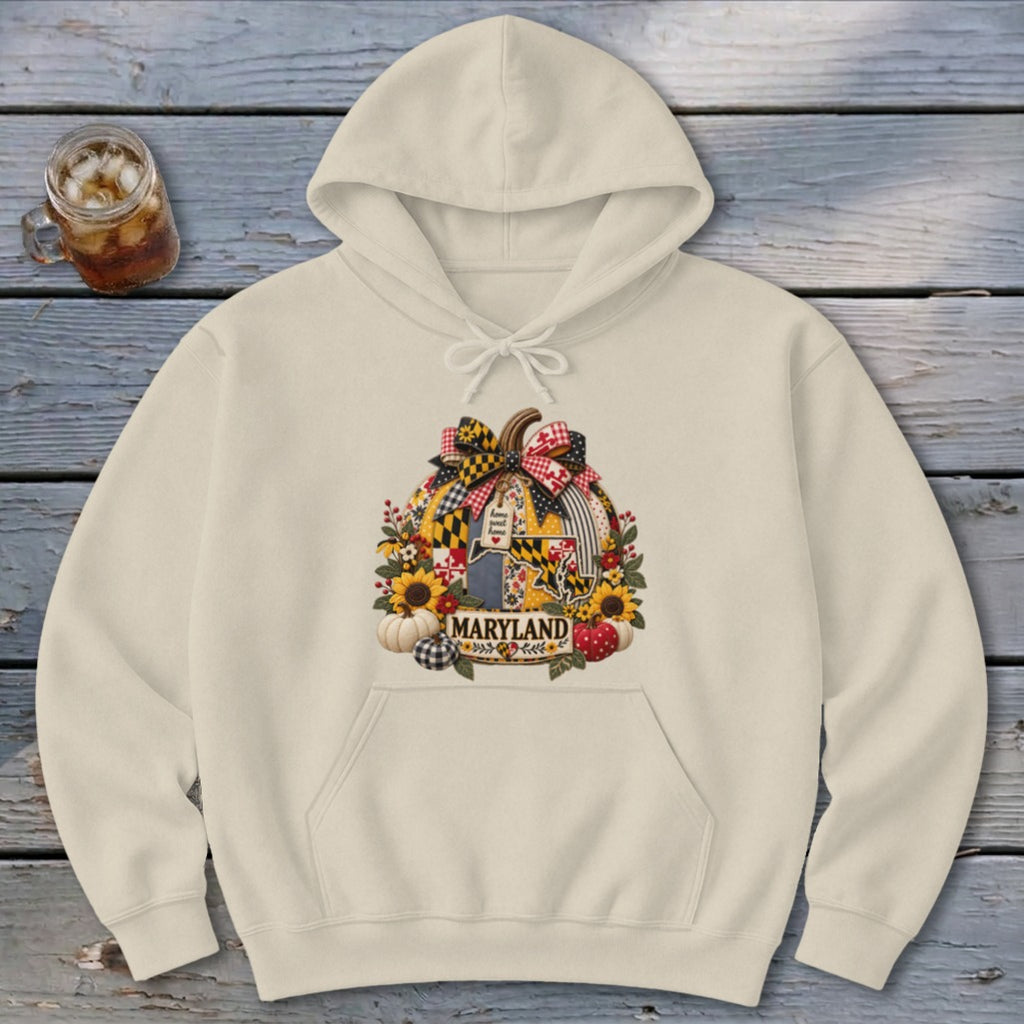 Maryland Faux Patchwork Pumpkin Hoodie