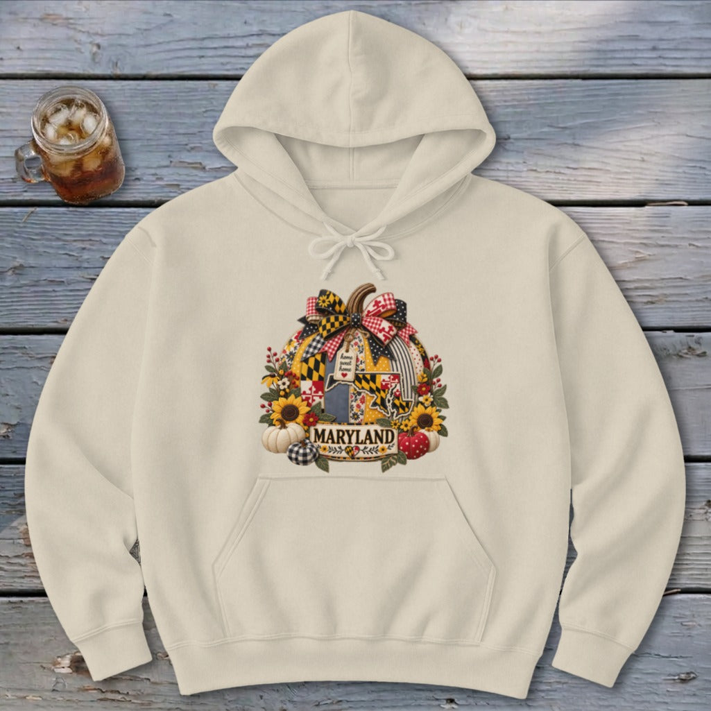 Maryland Faux Patchwork Pumpkin Hoodie