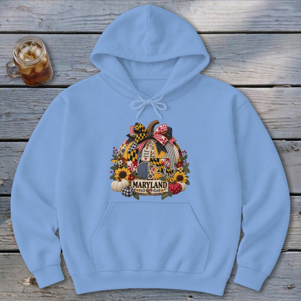 Maryland Faux Patchwork Pumpkin Hoodie