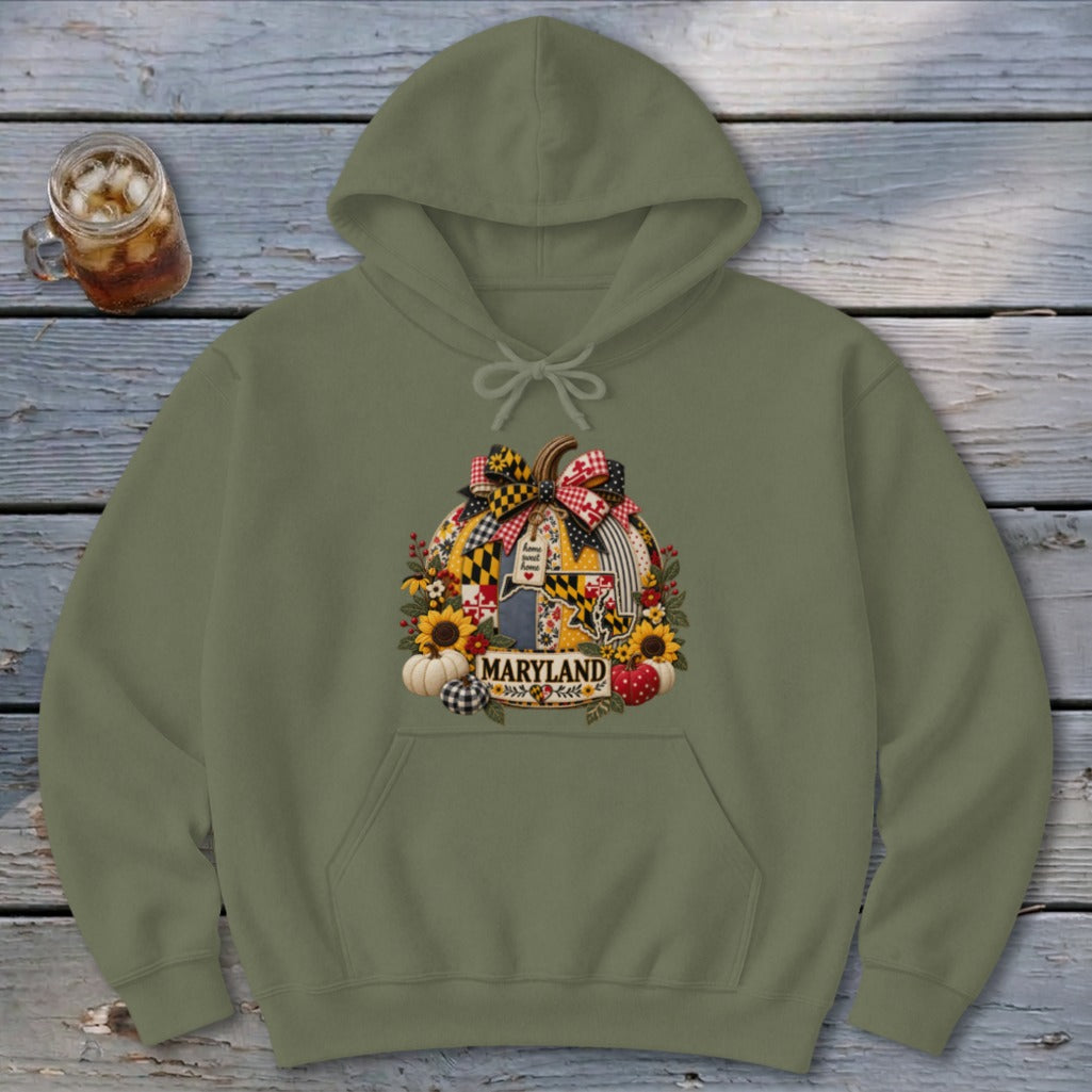Maryland Faux Patchwork Pumpkin Hoodie