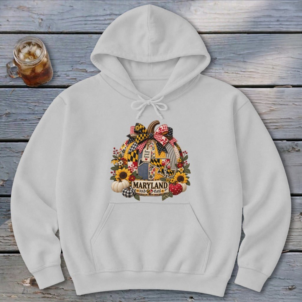 Maryland Faux Patchwork Pumpkin Hoodie