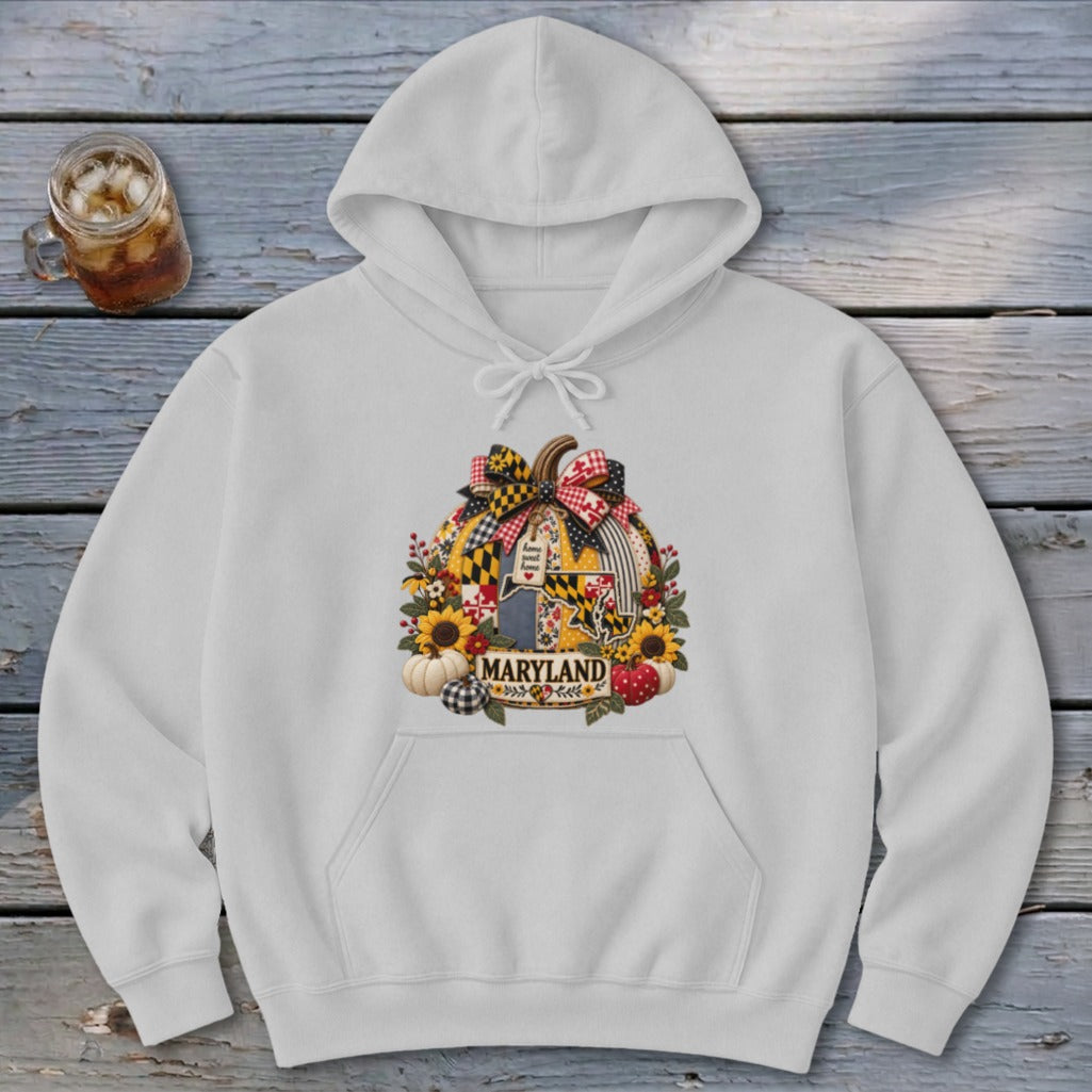 Maryland Faux Patchwork Pumpkin Hoodie