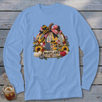 Maryland Faux Patchwork Pumpkin Long Sleeve Tee