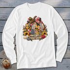 Maryland Faux Patchwork Pumpkin Long Sleeve Tee