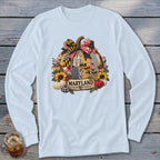 Maryland Faux Patchwork Pumpkin Long Sleeve Tee