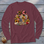 Maryland Faux Patchwork Pumpkin Long Sleeve Tee