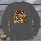Maryland Faux Patchwork Pumpkin Long Sleeve Tee