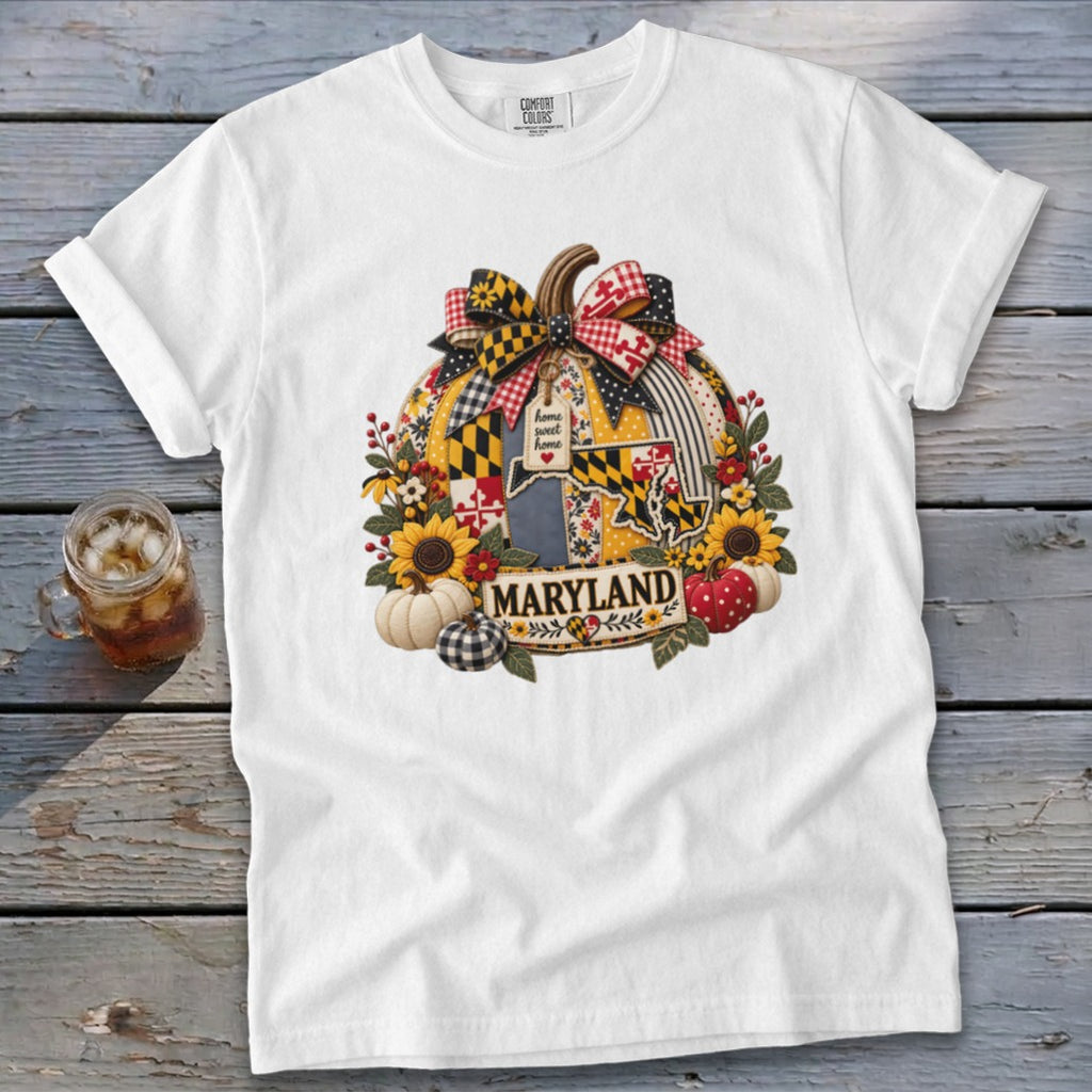 Maryland Faux Patchwork Pumpkin Signature Tee
