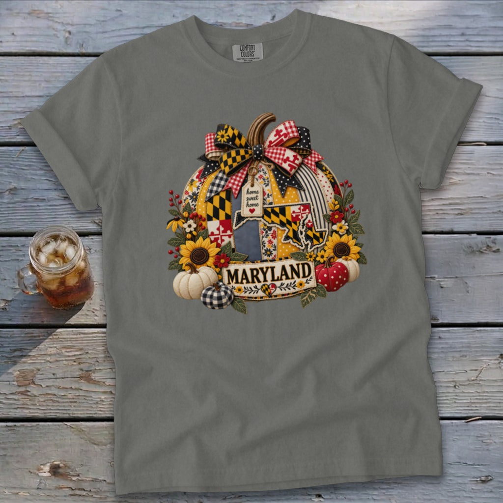Maryland Faux Patchwork Pumpkin Signature Tee