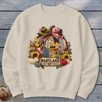 Maryland Faux Patchwork Pumpkin Sweatshirt