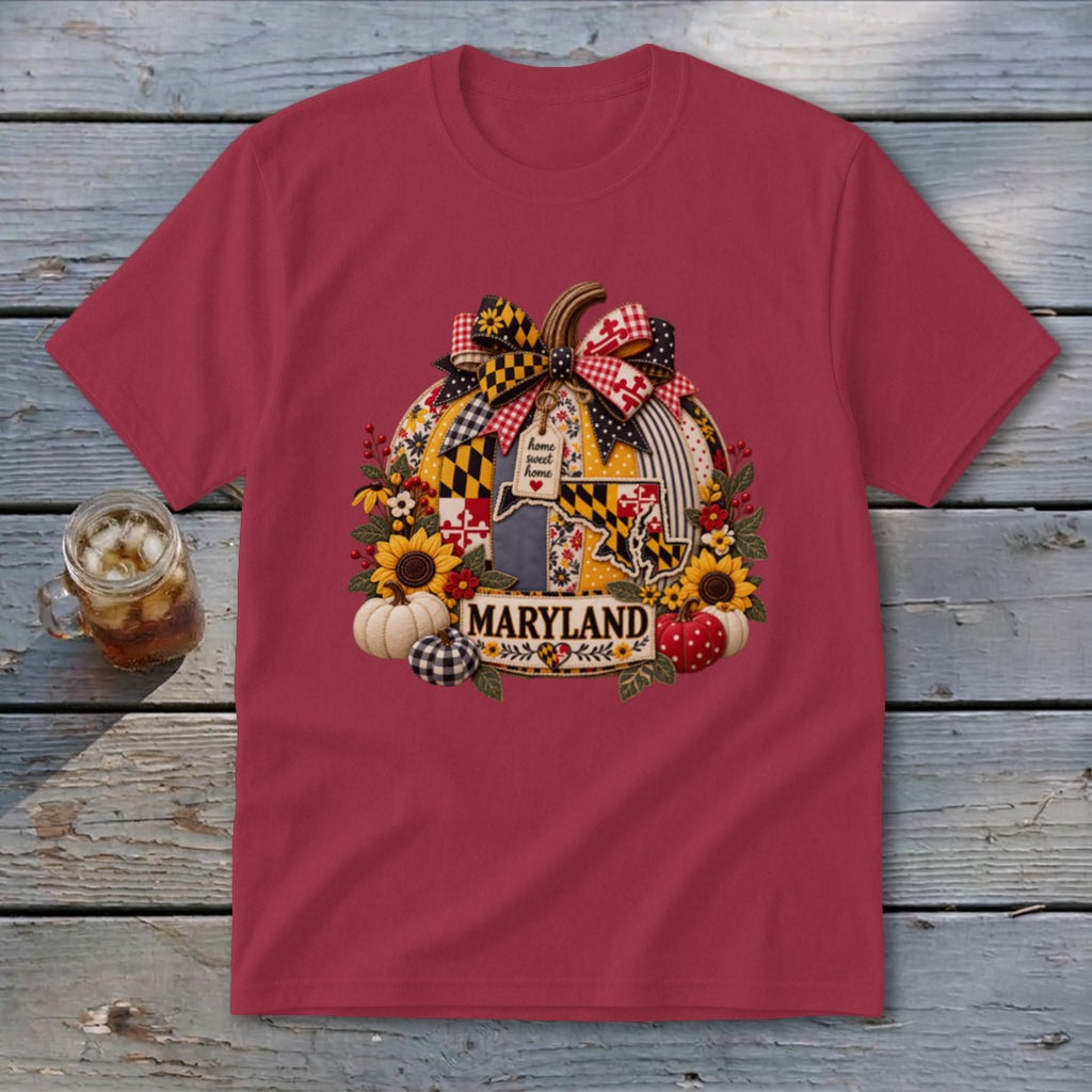 Maryland Faux Patchwork Pumpkin Youth Tee