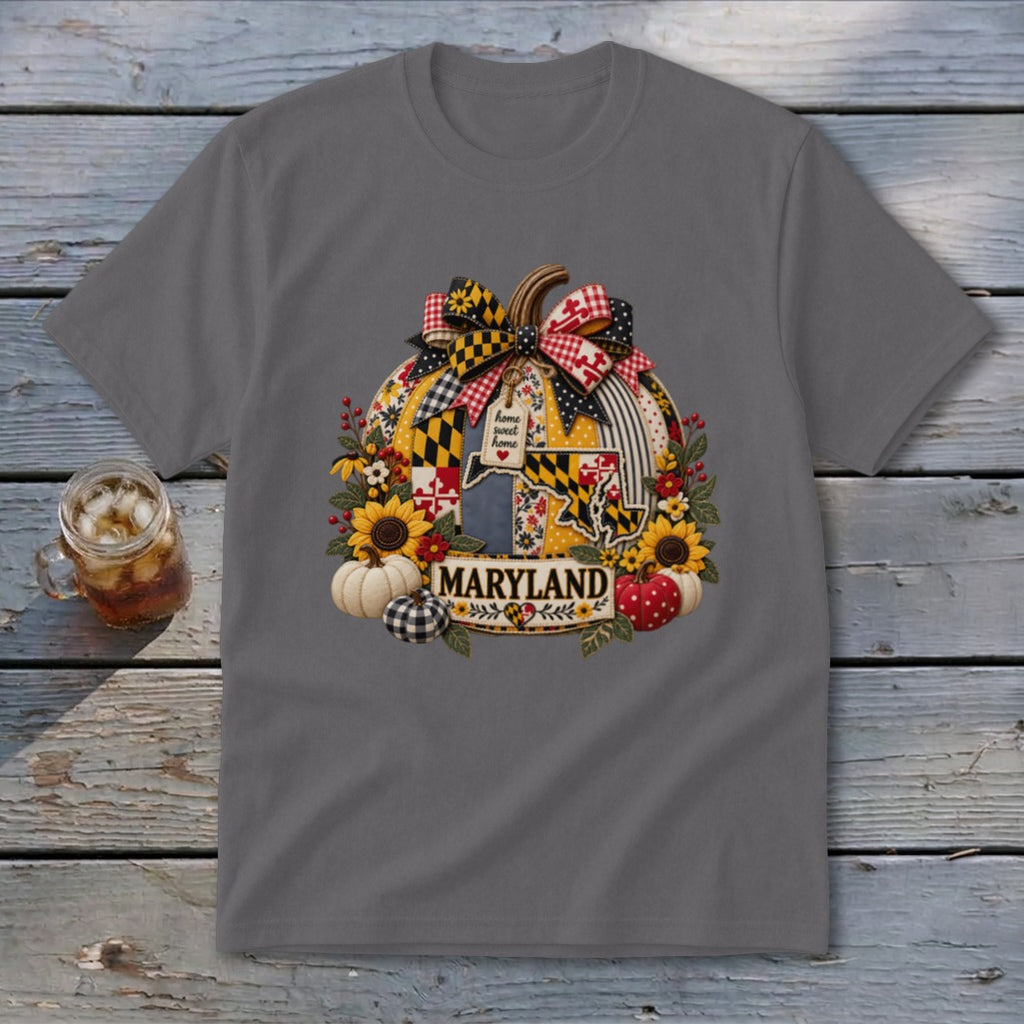 Maryland Faux Patchwork Pumpkin Youth Tee