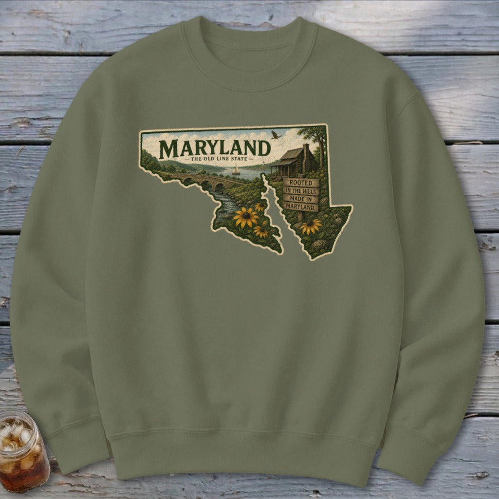 Maryland Homeplace Scene Sweatshirt