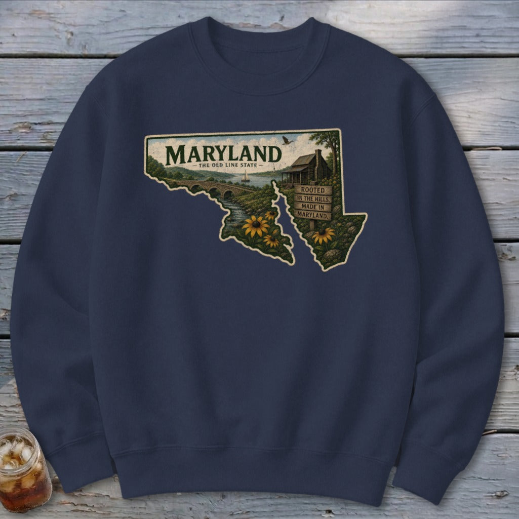 Maryland Homeplace Scene Sweatshirt