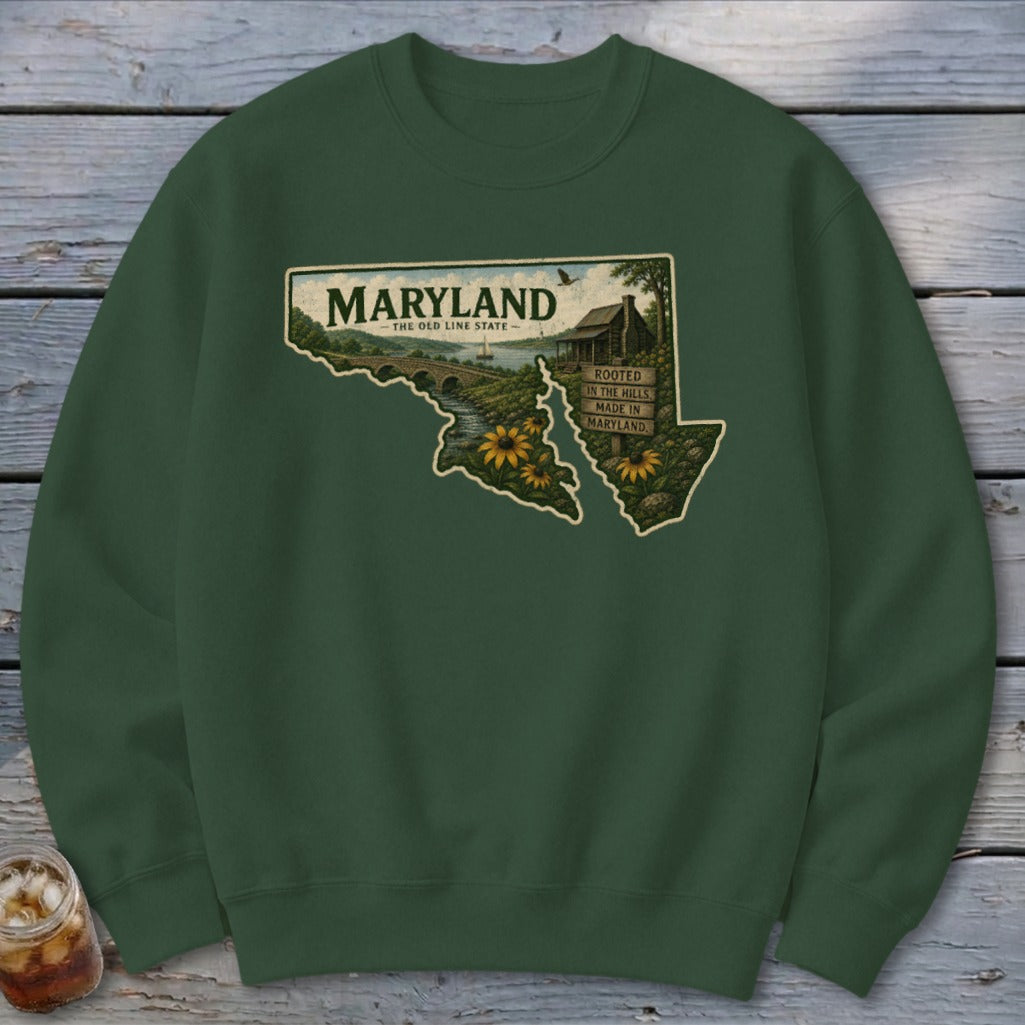 Maryland Homeplace Scene Sweatshirt