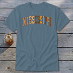 Mississippi Faux Embroidery Letters Classic Tee