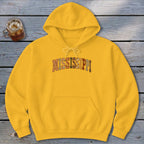 Mississippi Faux Embroidery Letters Hoodie