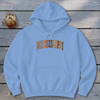 Mississippi Faux Embroidery Letters Hoodie