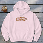 Mississippi Faux Embroidery Letters Hoodie