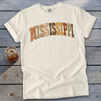 Mississippi Faux Embroidery Letters Signature Tee