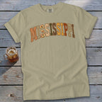 Mississippi Faux Embroidery Letters Signature Tee