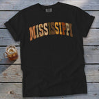 Mississippi Faux Embroidery Letters Signature Tee