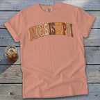 Mississippi Faux Embroidery Letters Signature Tee