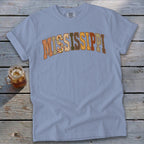 Mississippi Faux Embroidery Letters Signature Tee