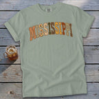 Mississippi Faux Embroidery Letters Signature Tee