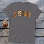 Mississippi Faux Embroidery Letters Softstyle Tee