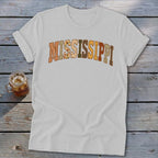 Mississippi Faux Embroidery Letters Softstyle Tee