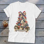 Mississippi Faux Patchwork Christmas Tree Softstyle Tee
