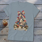 Mississippi Faux Patchwork Christmas Tree Softstyle Tee