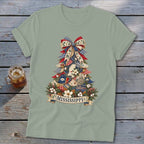 Mississippi Faux Patchwork Christmas Tree Softstyle Tee