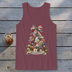 Mississippi Faux Patchwork Christmas Tree Tank Top