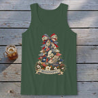 Mississippi Faux Patchwork Christmas Tree Tank Top