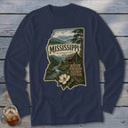 Mississippi Homeplace Scene Long Sleeve Tee