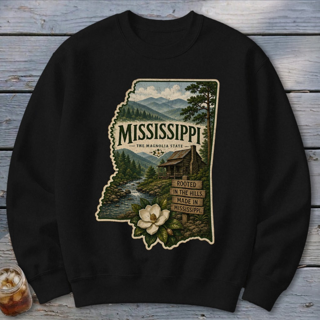 Mississippi Homeplace Scene Sweatshirt