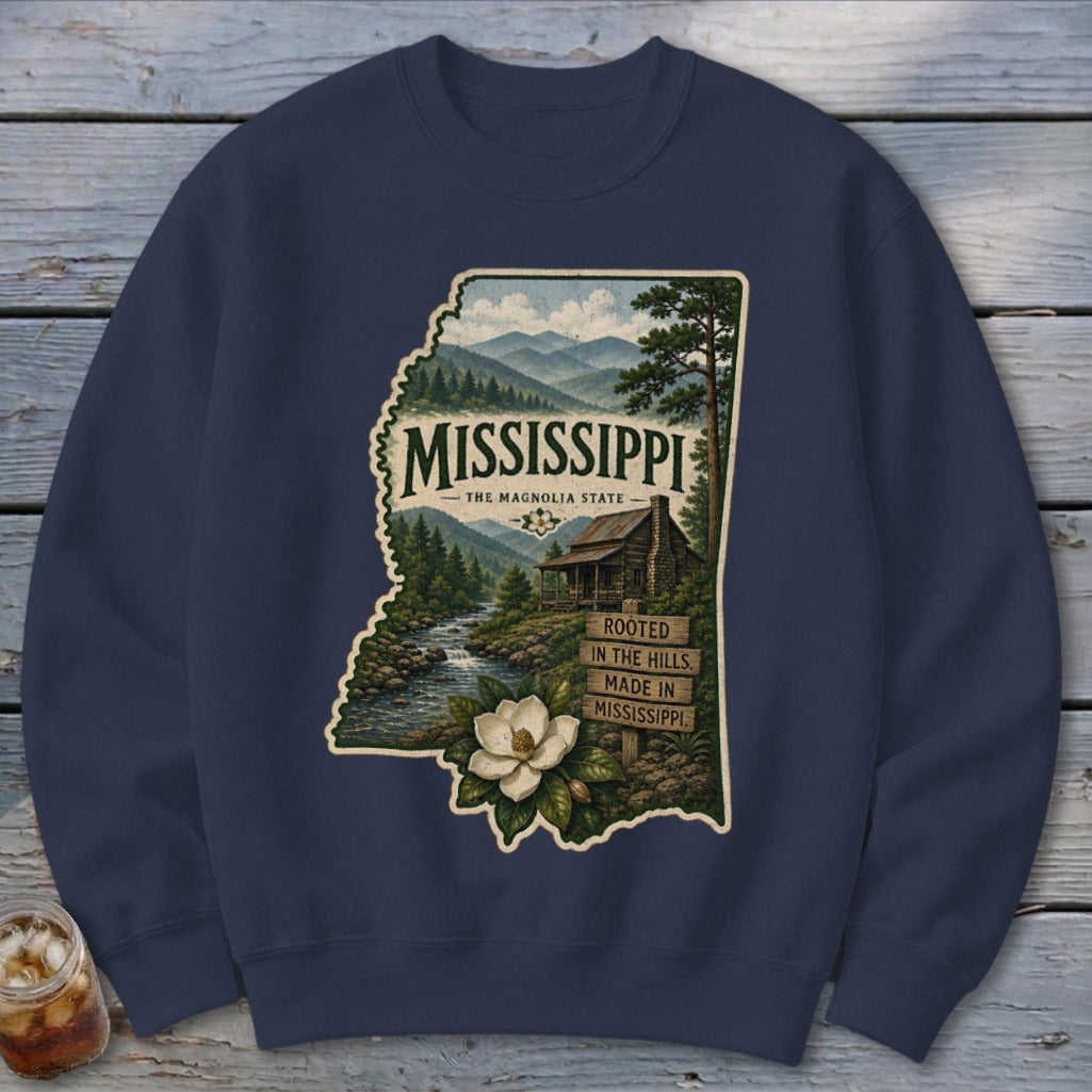 Mississippi Homeplace Scene Sweatshirt