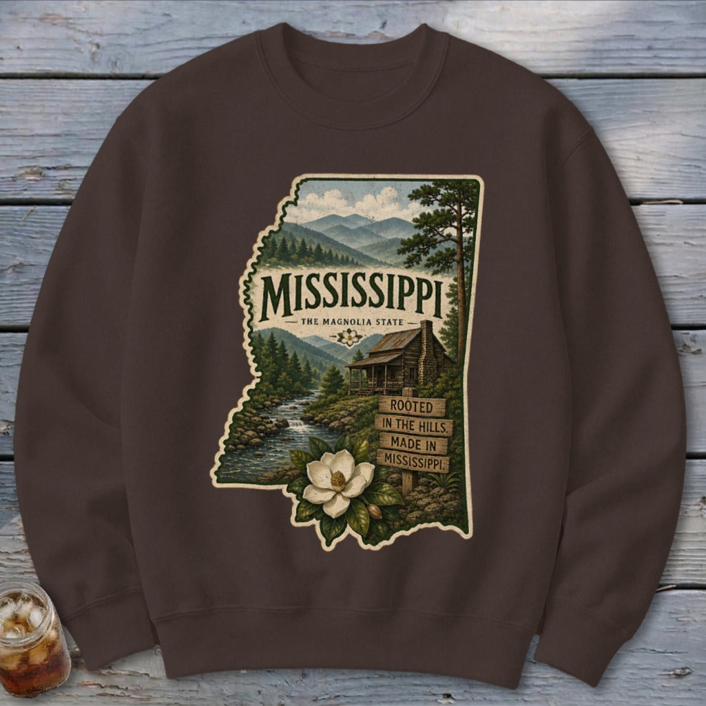 Mississippi Homeplace Scene Sweatshirt