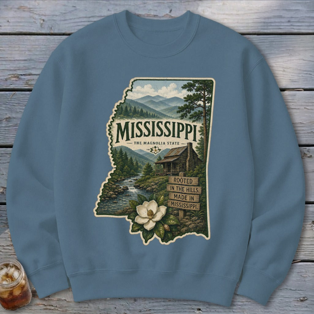 Mississippi Homeplace Scene Sweatshirt