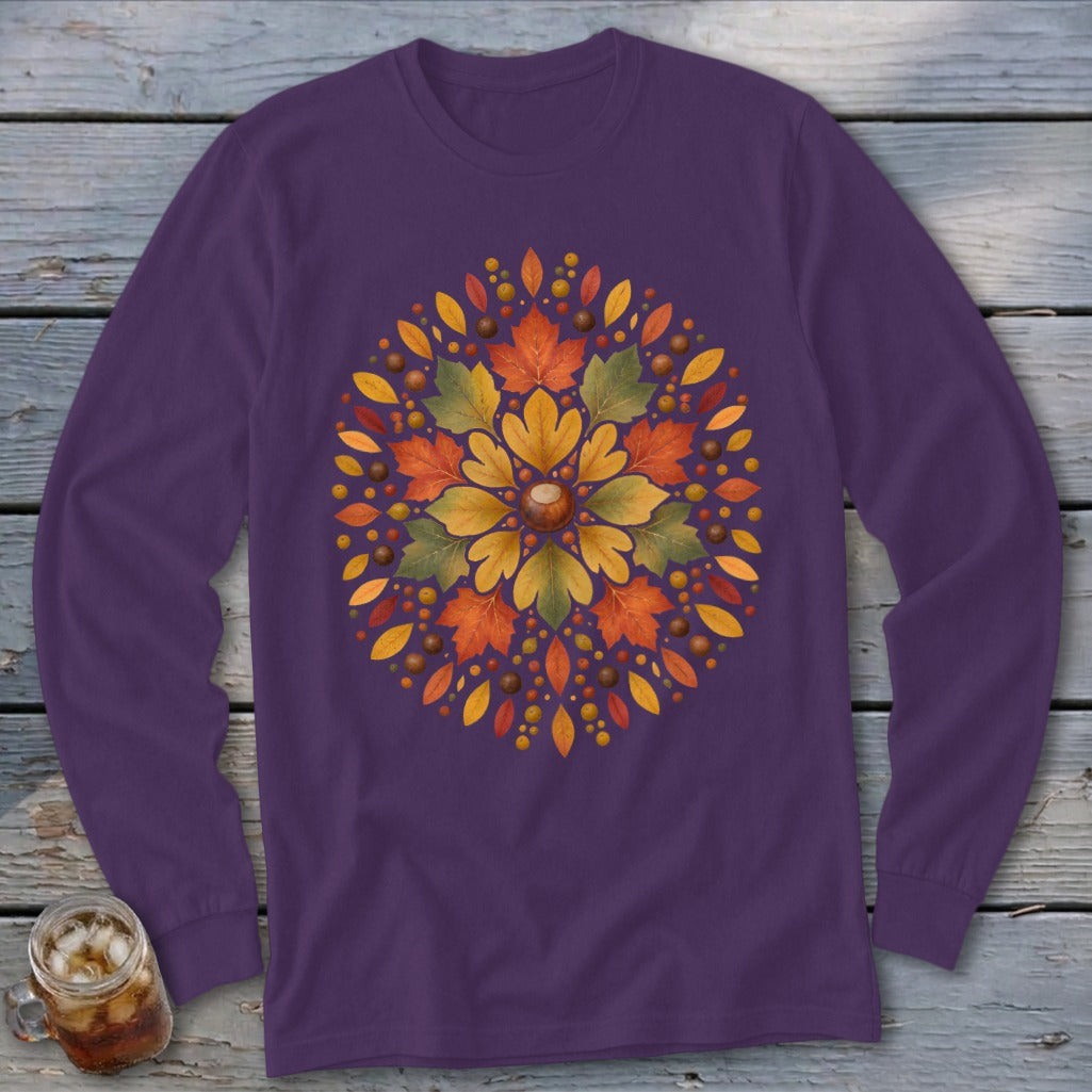 Mountain Fall Mandala Long Sleeve Tee